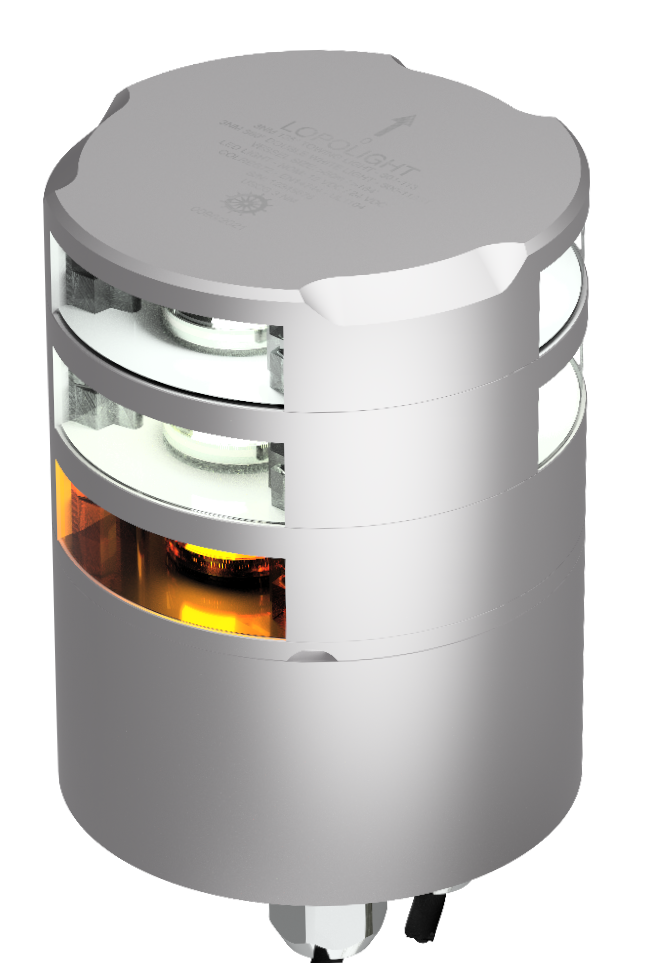 3nm towing + dbl 360° white, silver anodized